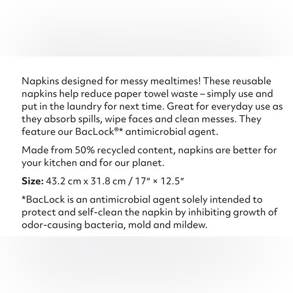 NWT Norwex BUNDLE 4 pcs NAPKINS Antibact REUSABLE - Picture 6 of 9